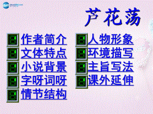 陜西省安康市紫陽縣紫陽中學(xué)初中部八年級語文上冊《第2課蘆花蕩》課件6新人教版