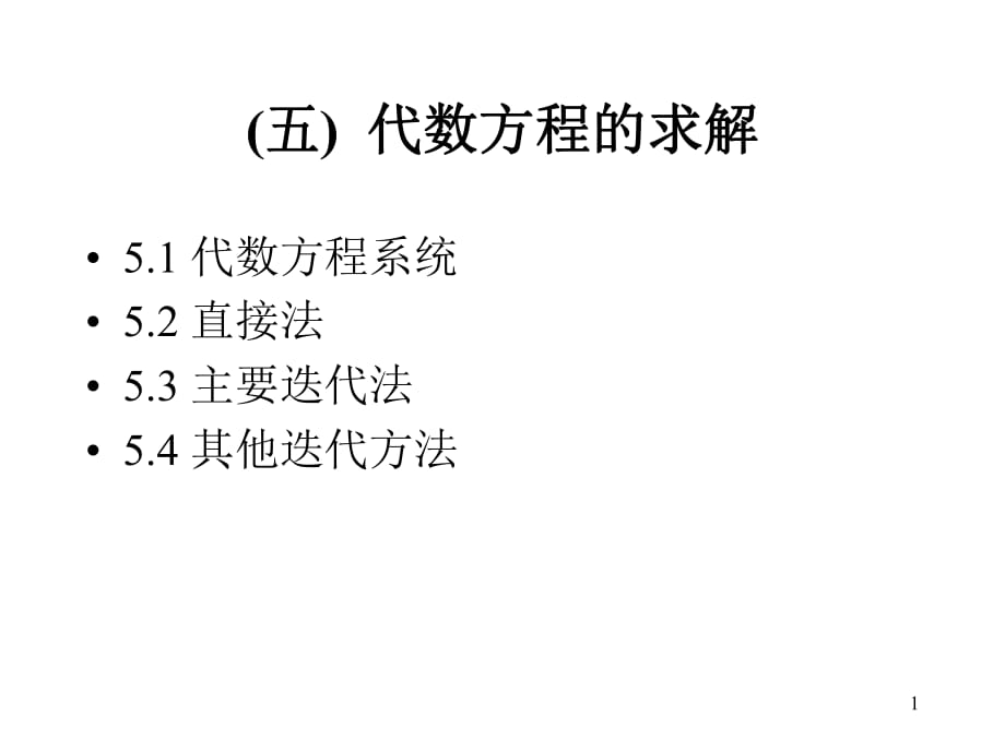 《代數(shù)方程求解》PPT課件_第1頁