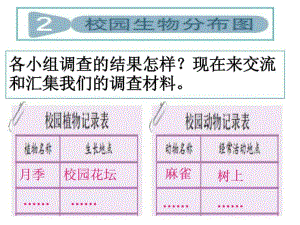 教科版科學(xué)六年級上冊《校園生物分布圖》PPT