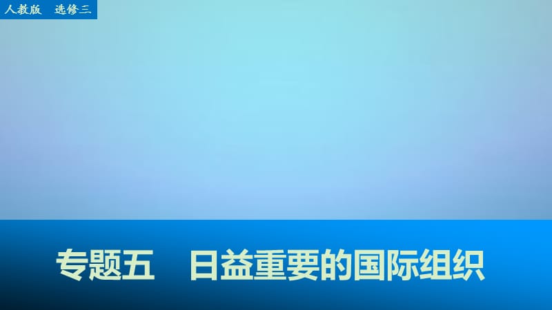 （江苏专用）2016高考政治大一轮复习专题五日益重要的国际组织课件新人教版选修_第1页