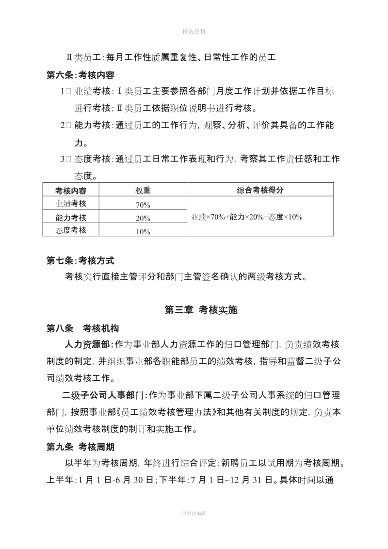 公司制度管理员工绩效考核管理办法_第2页