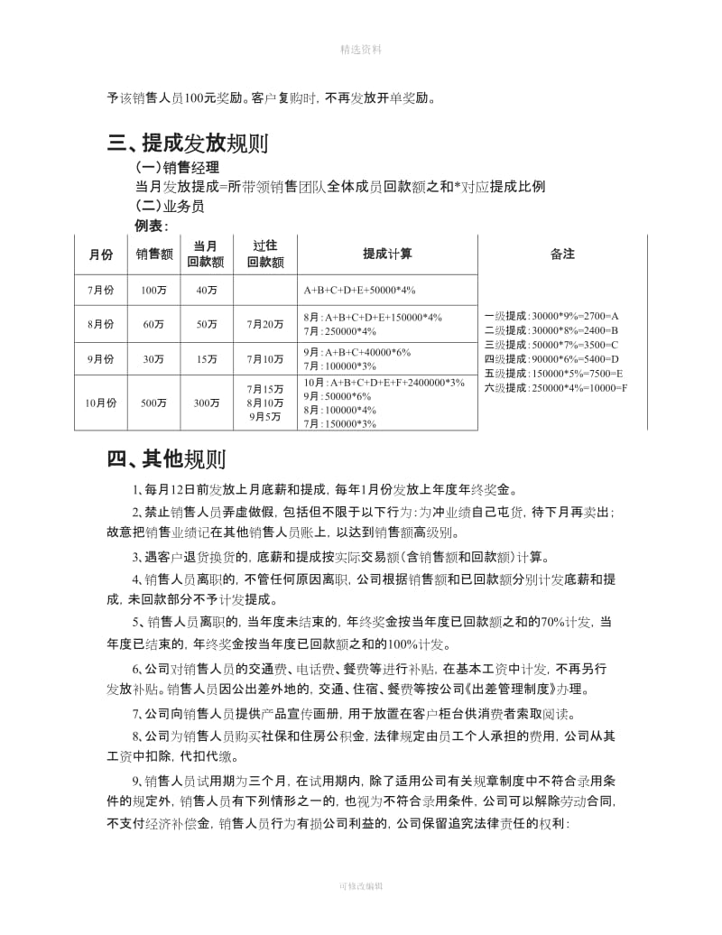 酒业公司销售人员工资制度_第3页