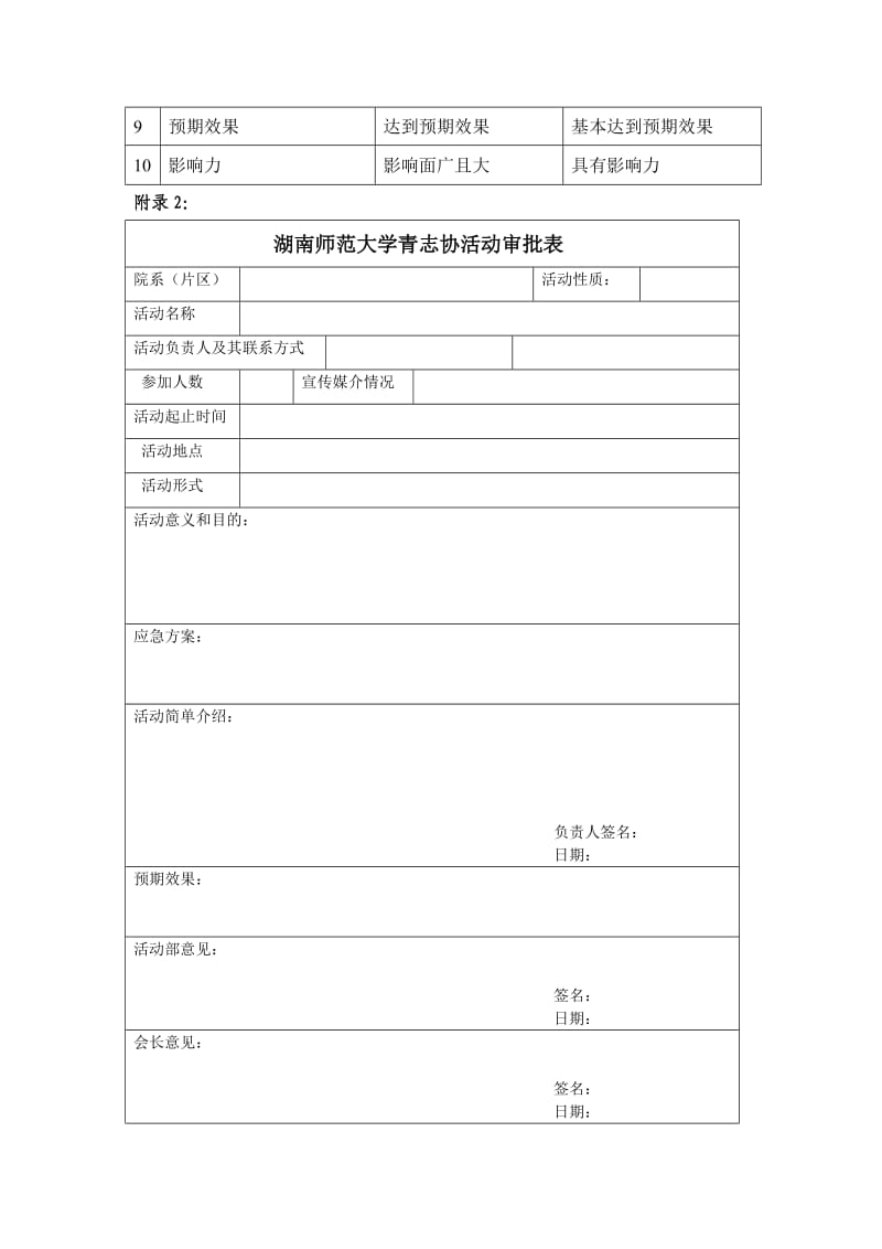 湖南师范大学青志愿者总会活动部活动审批制度_第3页