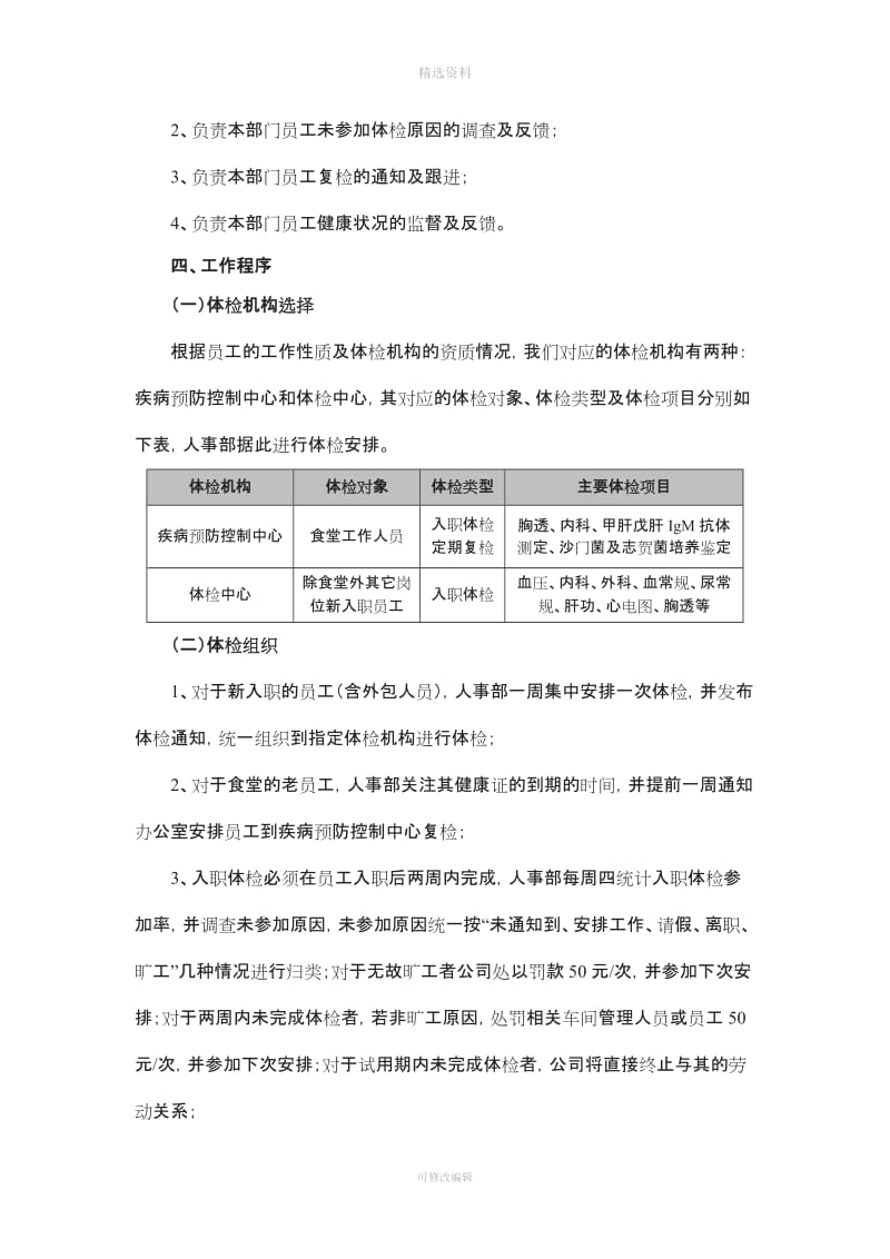 公司员工体检管理制度_第2页