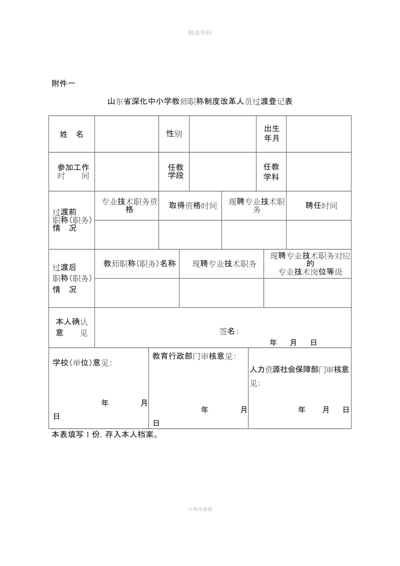 山东省深化中小学教师职称制度人员过渡法_第3页