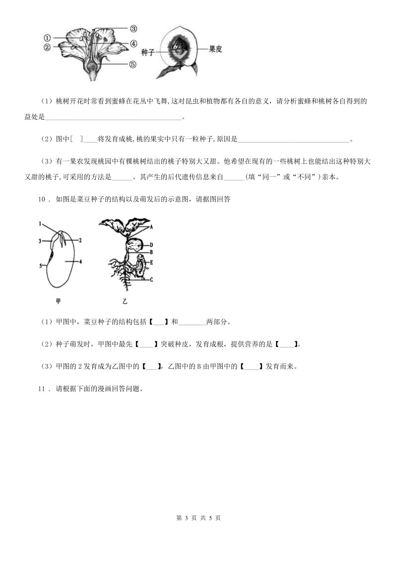 人教版（新课程标准）2020年（春秋版）九年级中考生物试题（I）卷（模拟）_第3页