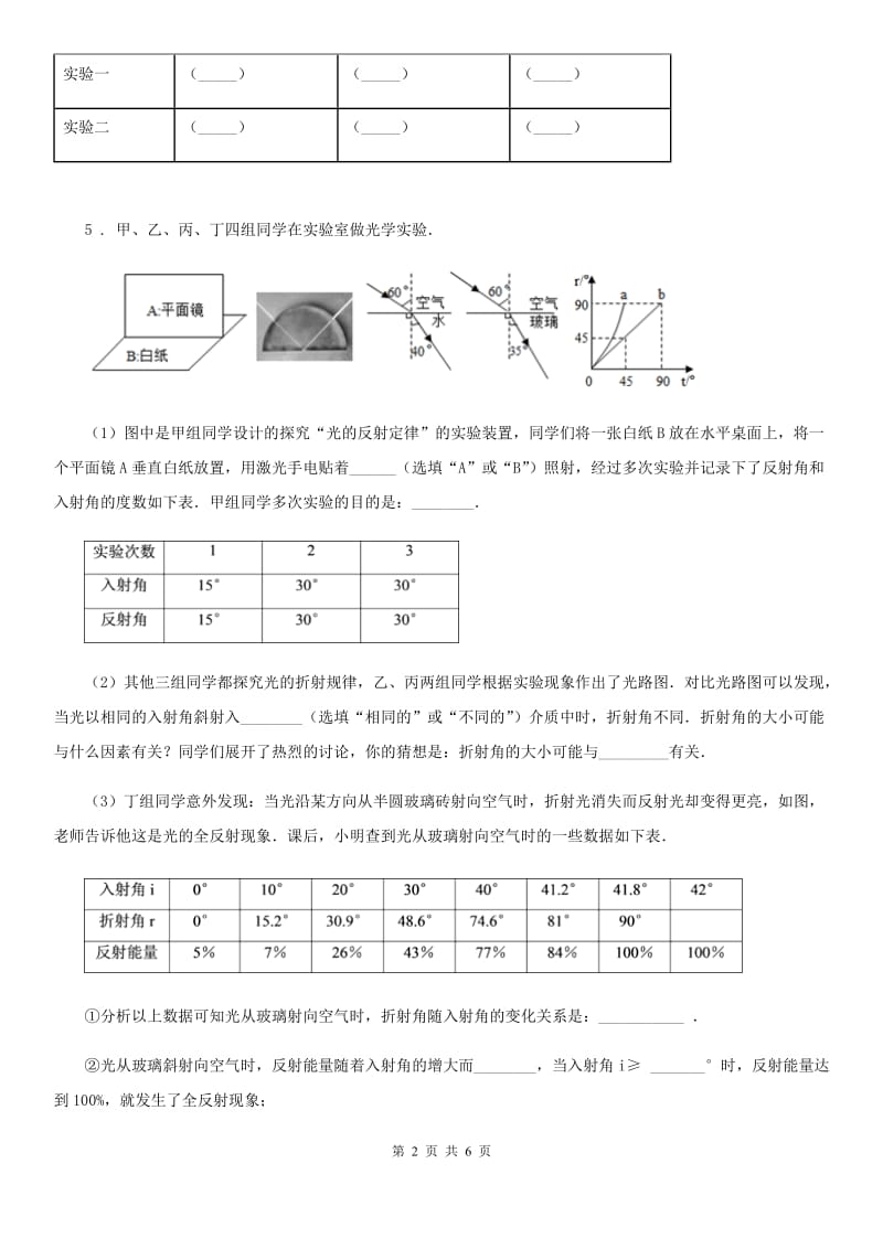 人教版2020年八年级物理上册 第四章光现象 章末复习_第2页