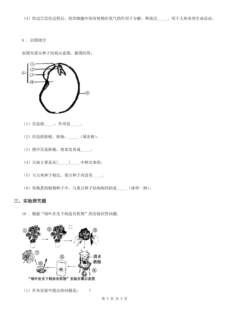 人教版（新课程标准）九年级下学期第二次段考生物试题_第3页