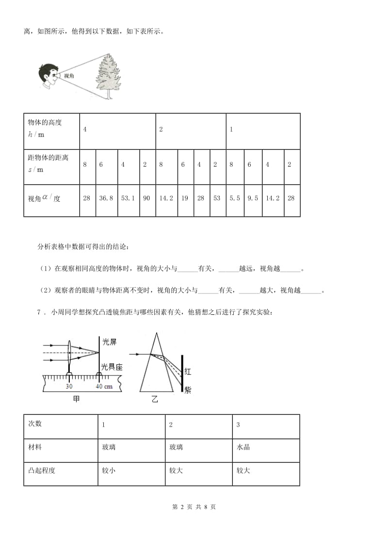 人教版2020年八年级物理上册 第五章透镜及其应用 章末复习_第2页