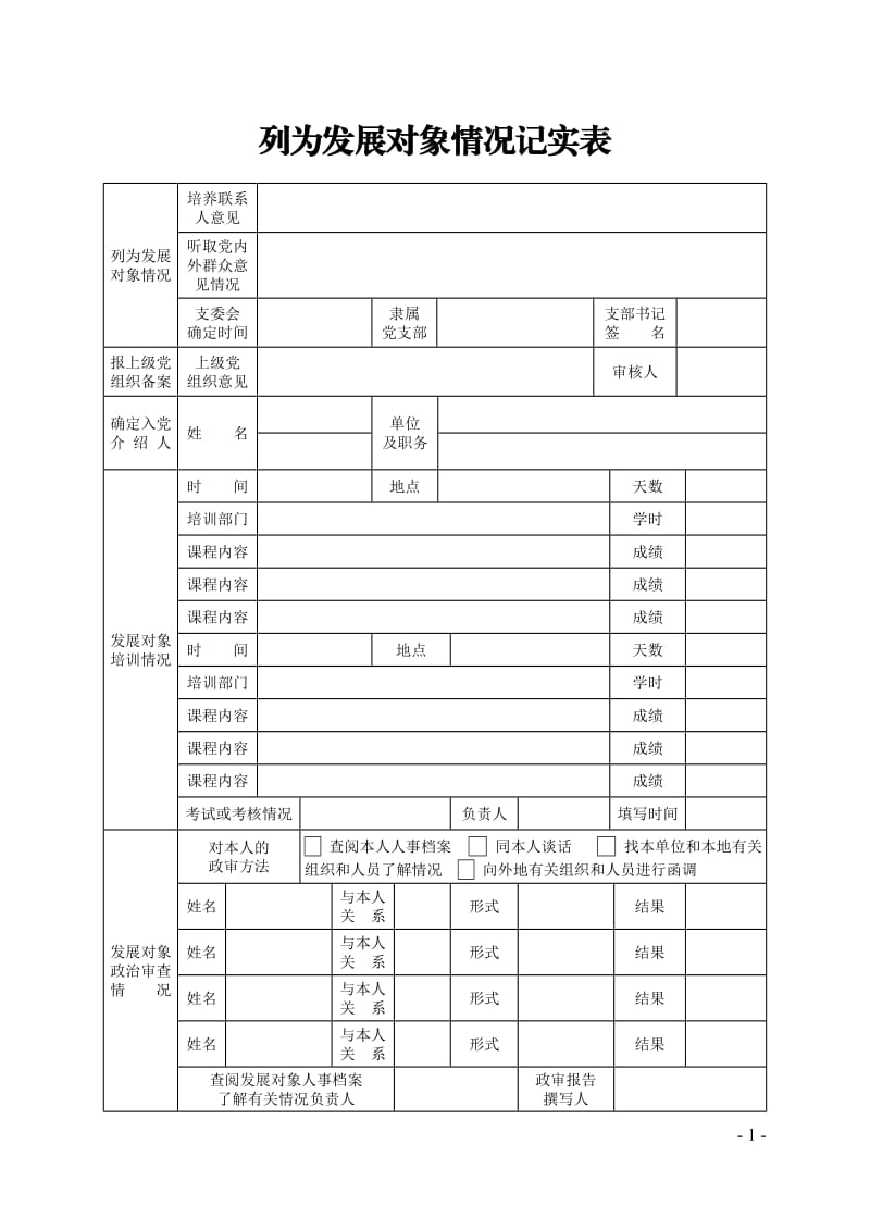 党员发展全程记实制度样表_第2页