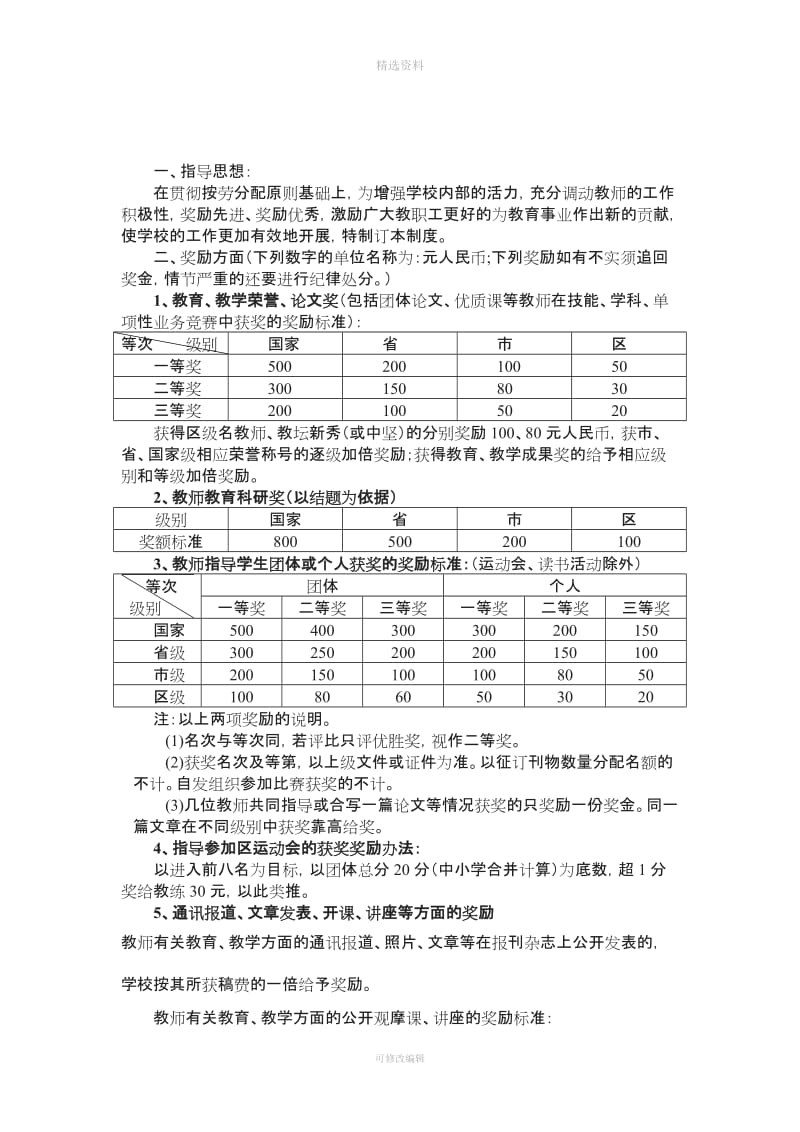 中小学校教职工奖罚规制度_第3页