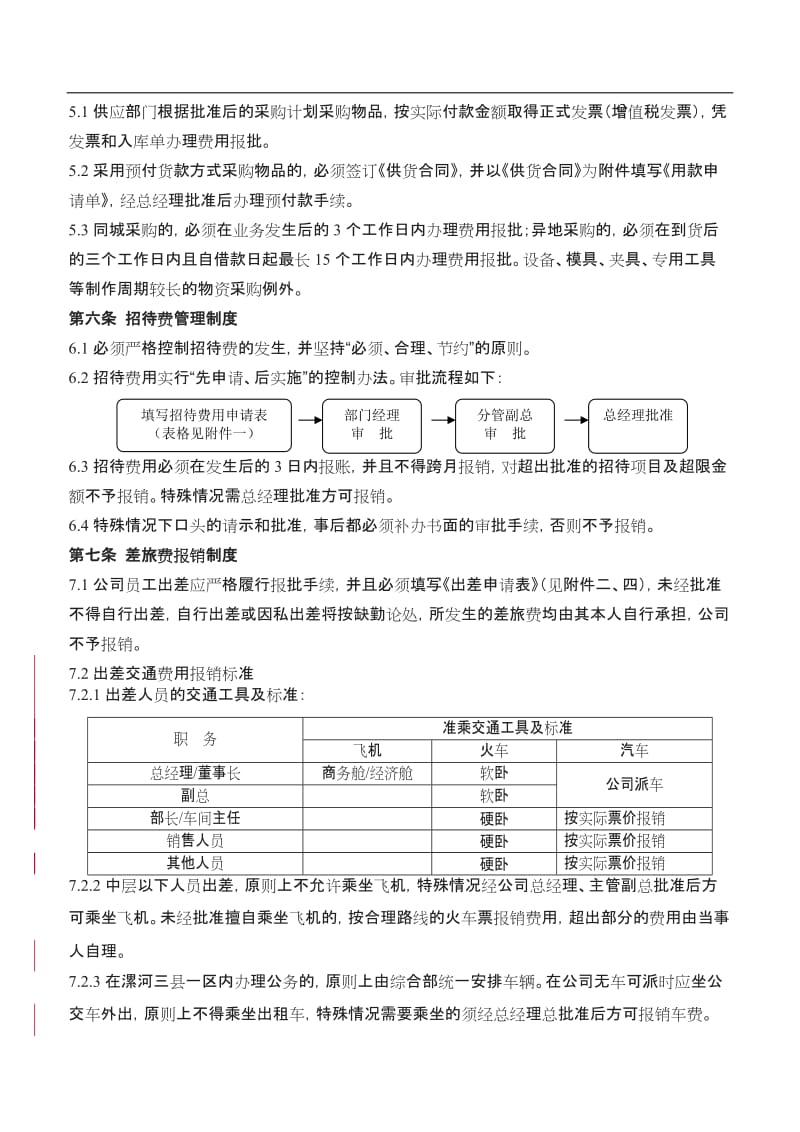 xx公司费用报销制度[001]_第2页