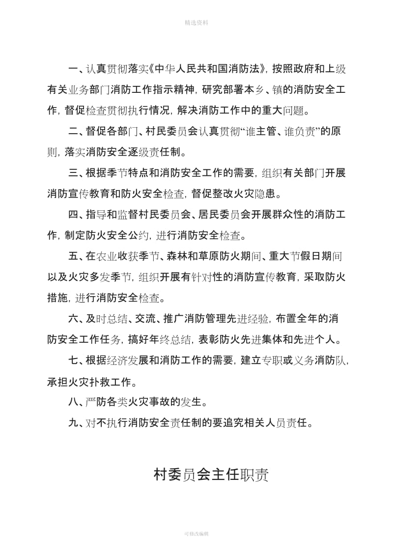 乡政府消防工作职责制度_第2页