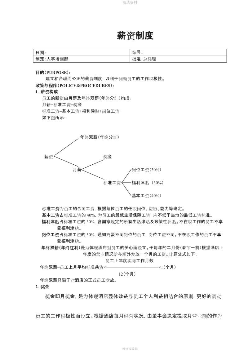 办公文档薪资制度_第1页