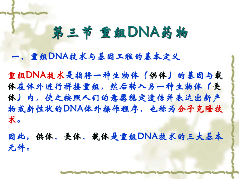 生物制药工艺学第15章第三节重组DNA药物_第1页