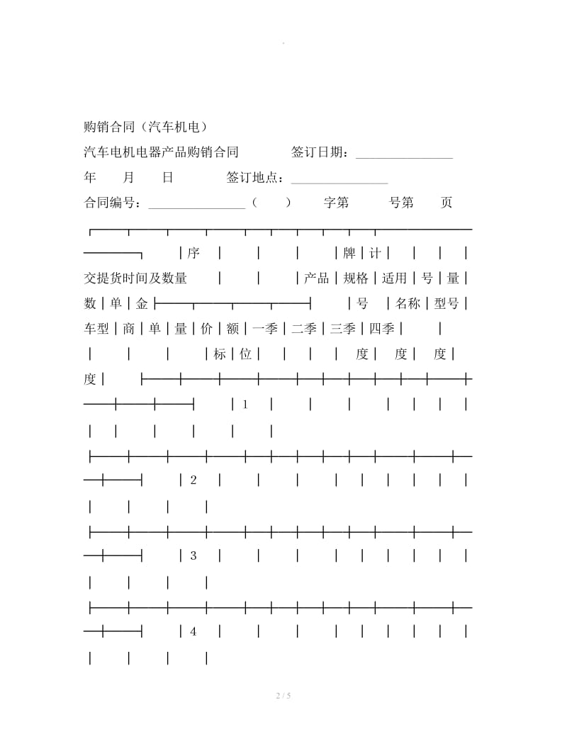 购销合同（汽车机电）2019新整理版_第2页