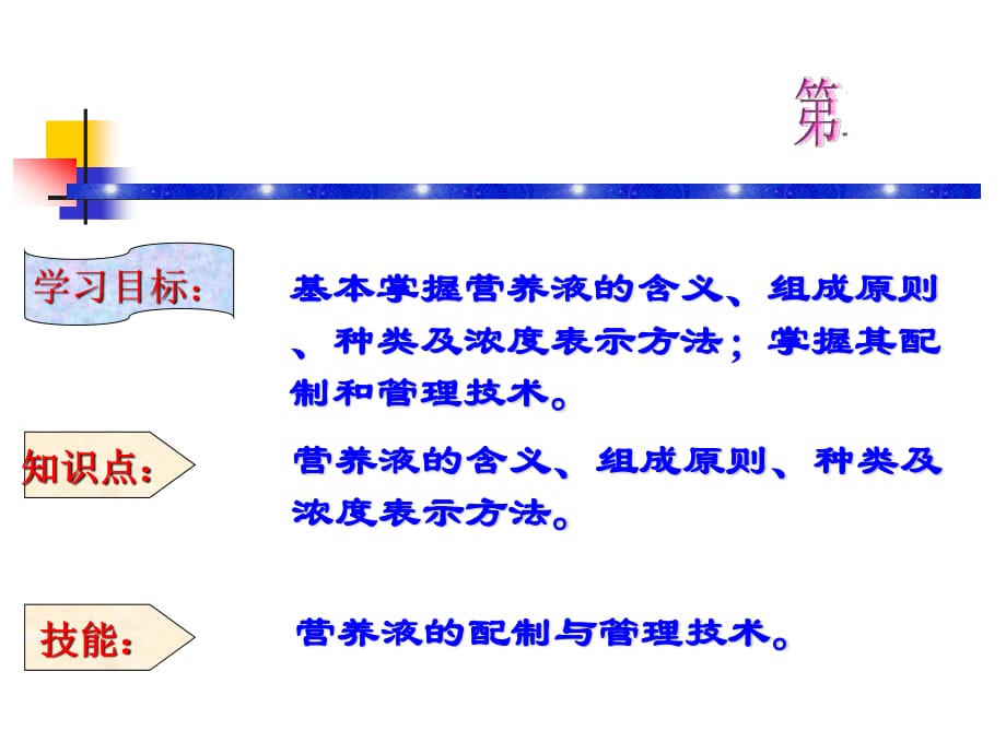 无土栽培技术营养液的配制与管理_第1页