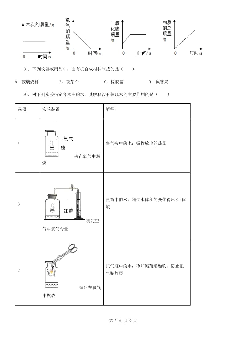 人教版2019版中考二模化学试题B卷_第3页