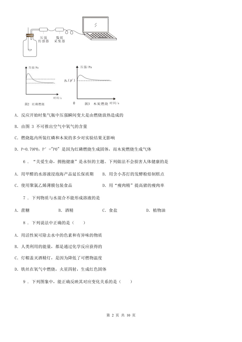 人教版2020年中考一模化学试题（I）卷（练习）_第2页