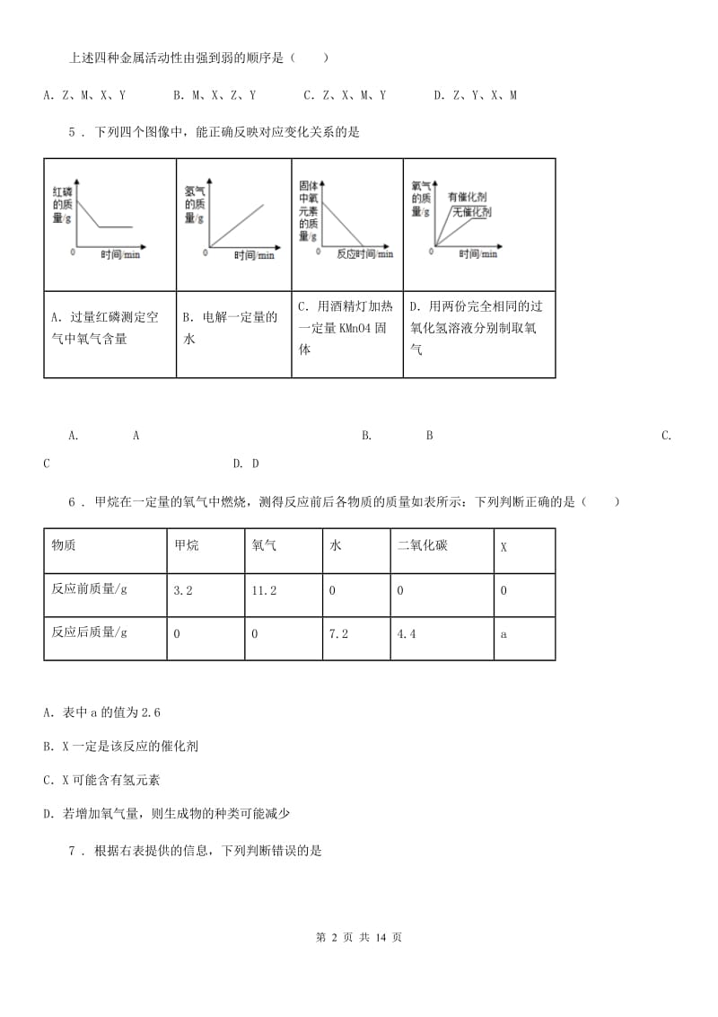 人教版2019-2020学年中考二模化学试题（I）卷_第2页