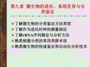 微生物的進化系統(tǒng)發(fā)育