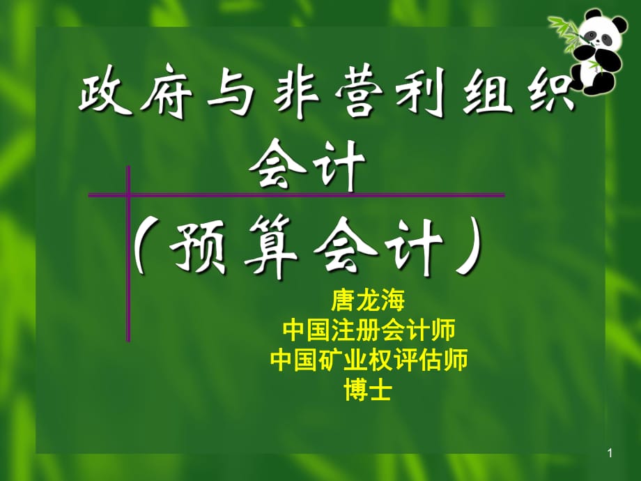 政府与非营利组织会计概述_第1页