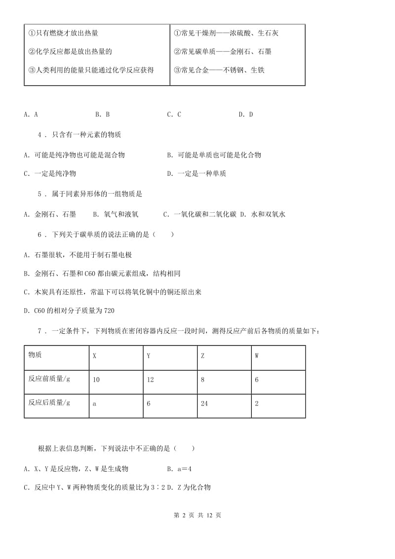 陕西省2020年（春秋版）九年级下学期中考二模化学试题C卷（模拟）_第2页