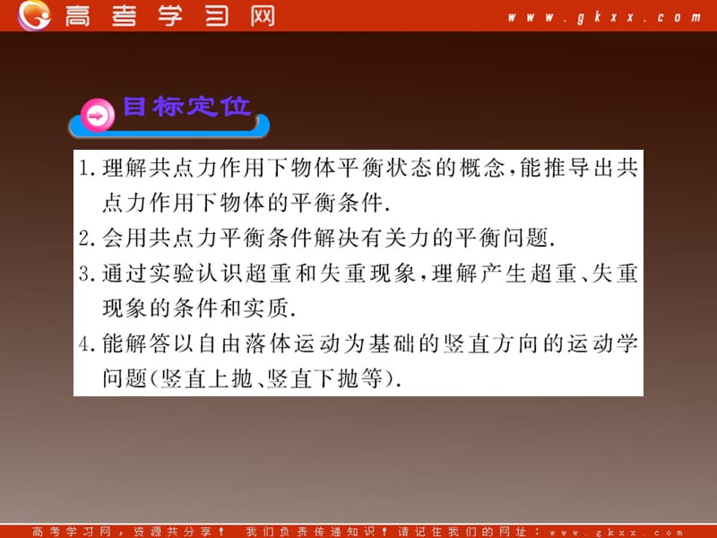 高一物理知能巩固课件：4.7.1《共点力的平衡条件 超重和失重》（）ppt_第3页