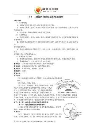 《地殼的物質(zhì)組成和物質(zhì)循環(huán)》教案6（湘教版必修1）