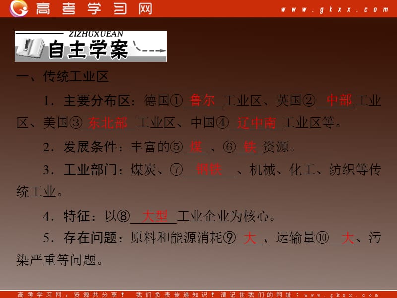 高中地理随堂优化训练4.3.1《传统工业区》课件（人教必修2）_第3页