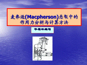 麥弗遜Macpherson懸架中的作用力