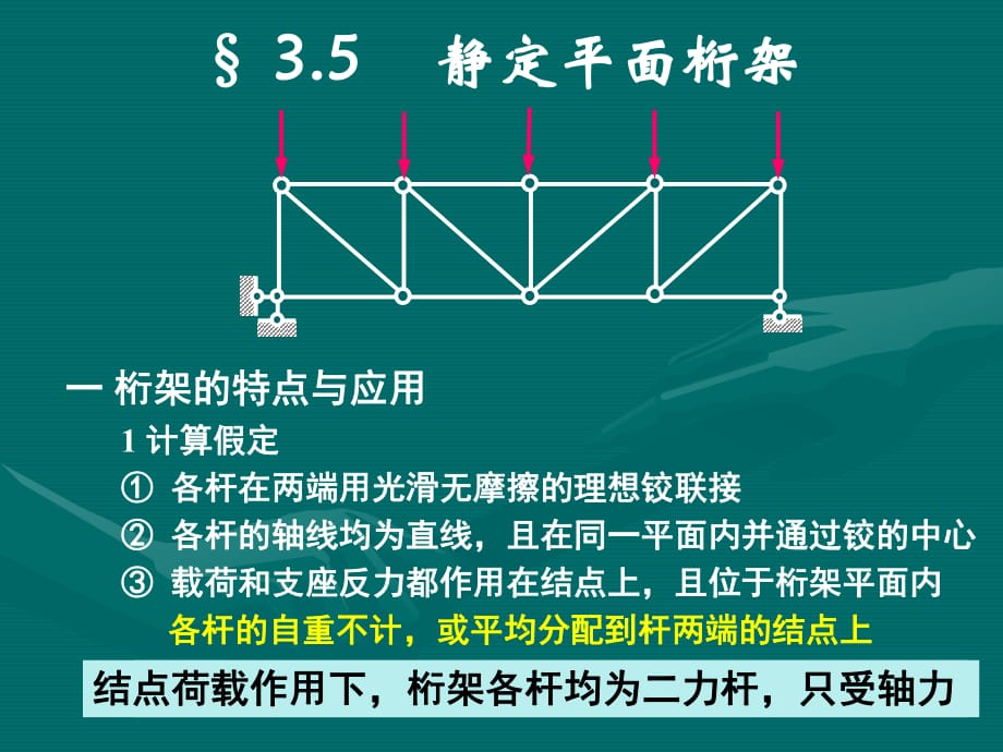 結(jié)構(gòu)力學(xué)第三章靜定平面桁架_第1頁