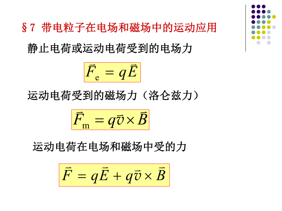 帶電粒子在電場和磁場中運(yùn)動的應(yīng)_第1頁