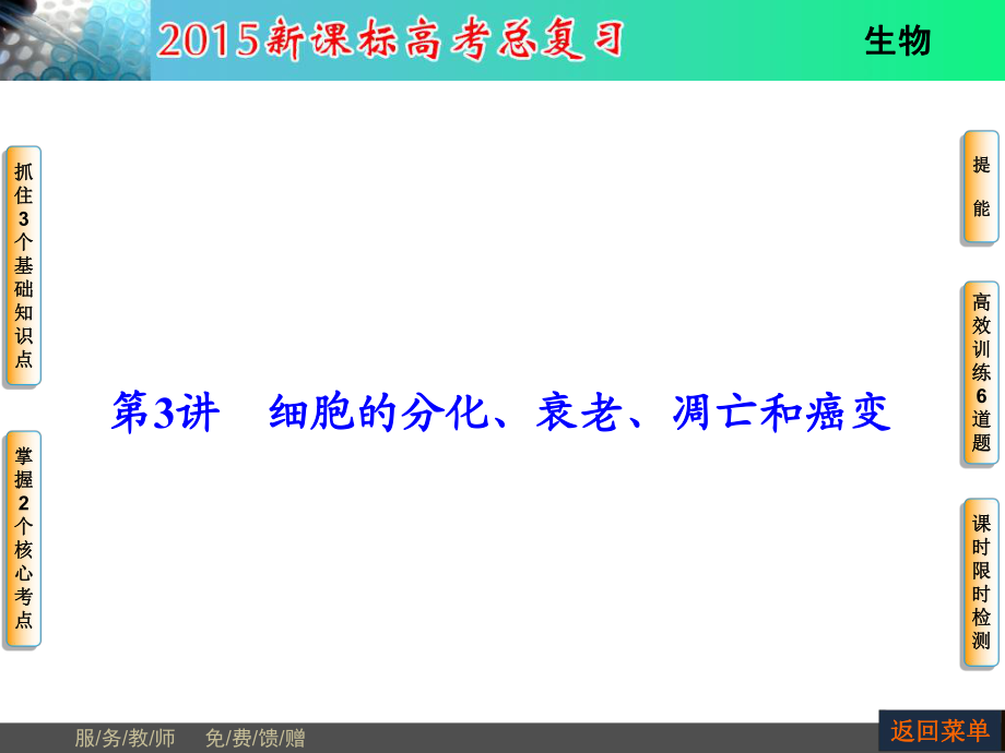 細胞的分化、衰老、凋亡和癌變_第1頁