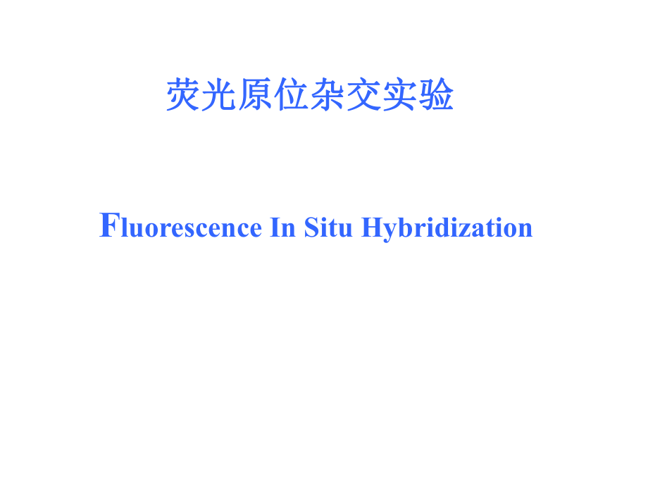 熒光原位雜交實(shí)驗(yàn)FluorescenceInSituHybridiza_第1頁