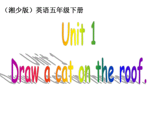 湘少版五下Unit1Drawacatonth