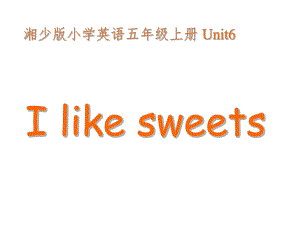 湘少版五上Unit6Ilik