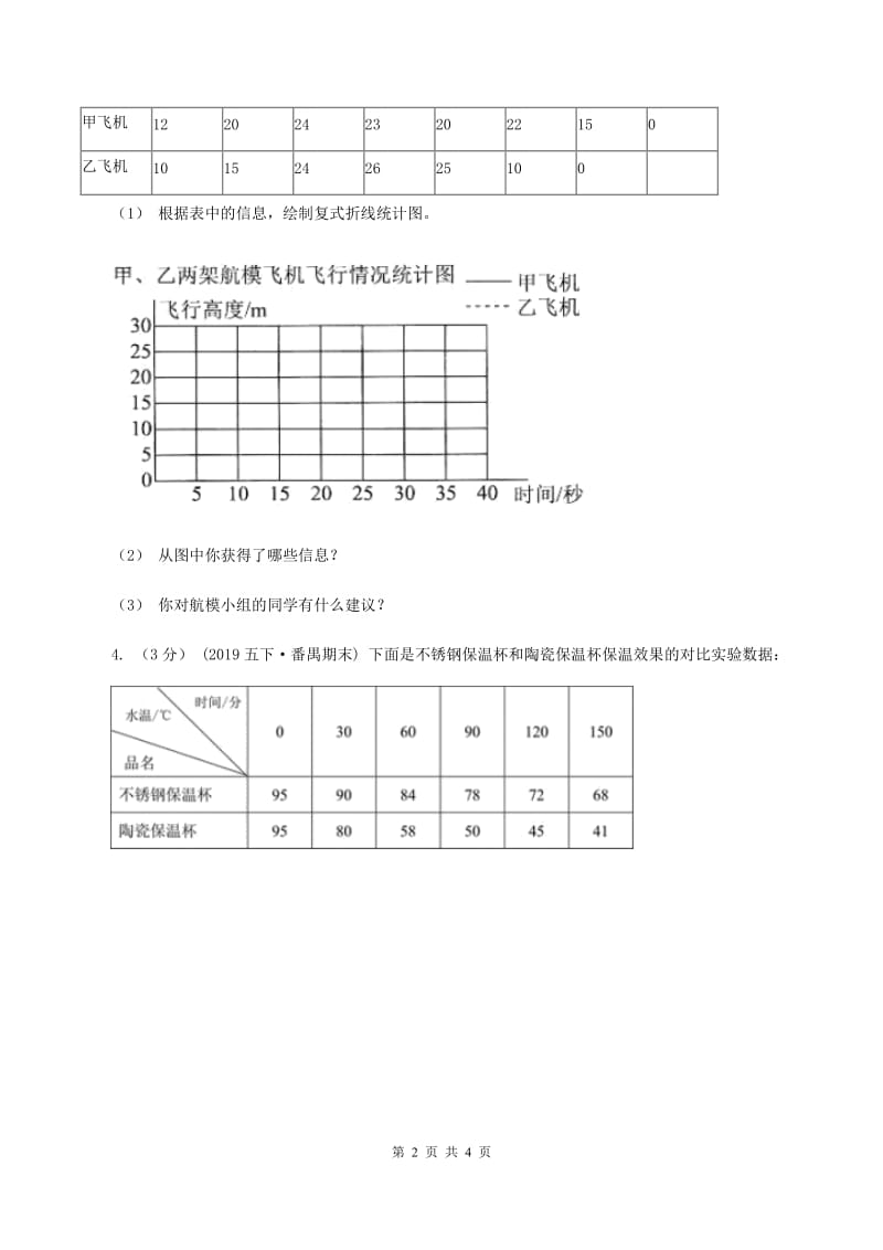 浙教版小学数学六年级上册 第21课时 身高和体重（I）卷_第2页