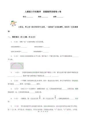 人教版小升初數(shù)學真題集萃易錯卷A卷