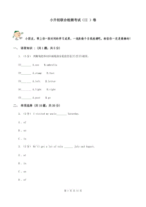 小升初聯(lián)合檢測(cè)考試（II ）卷