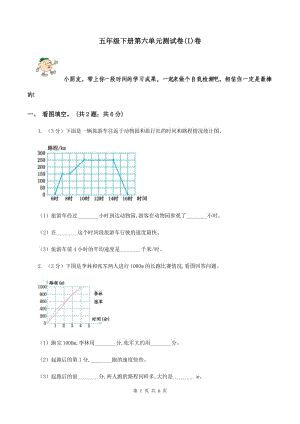 五年級下冊第六單元測試卷(I)卷