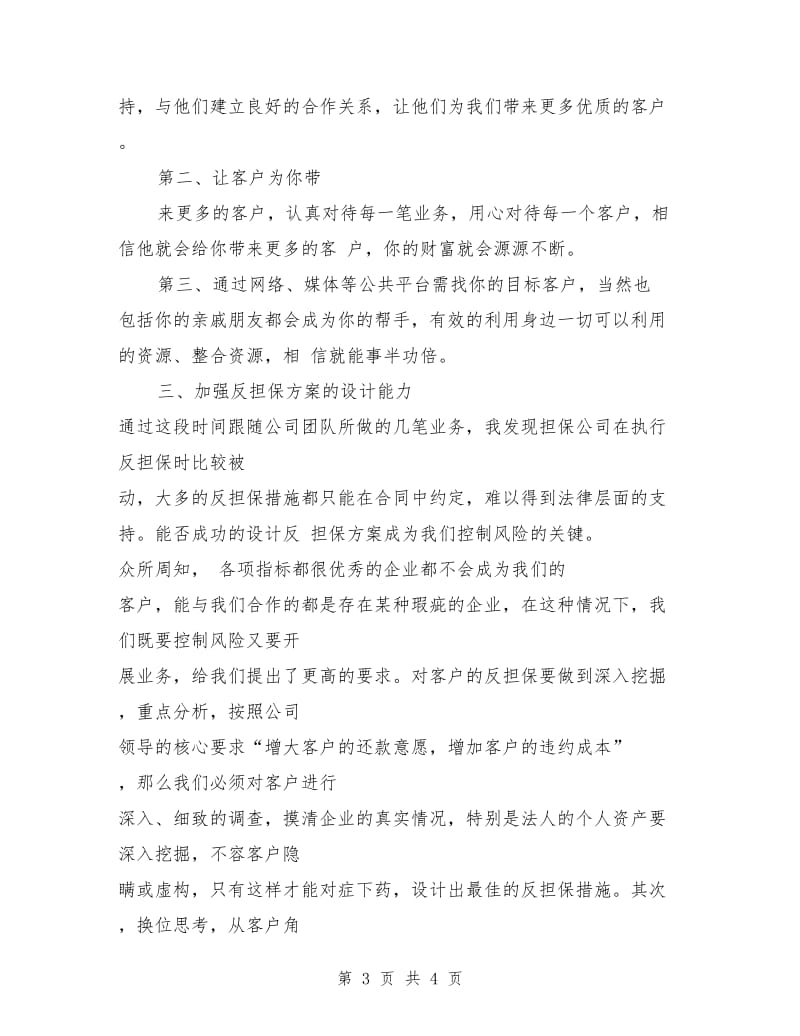 担保公司业务员工作计划例文_第3页