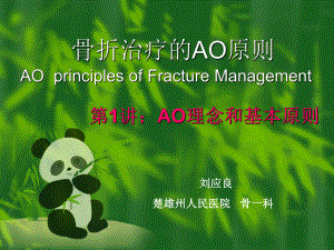 骨折治疗的AO原则(第一讲)：AO理念和基本原则