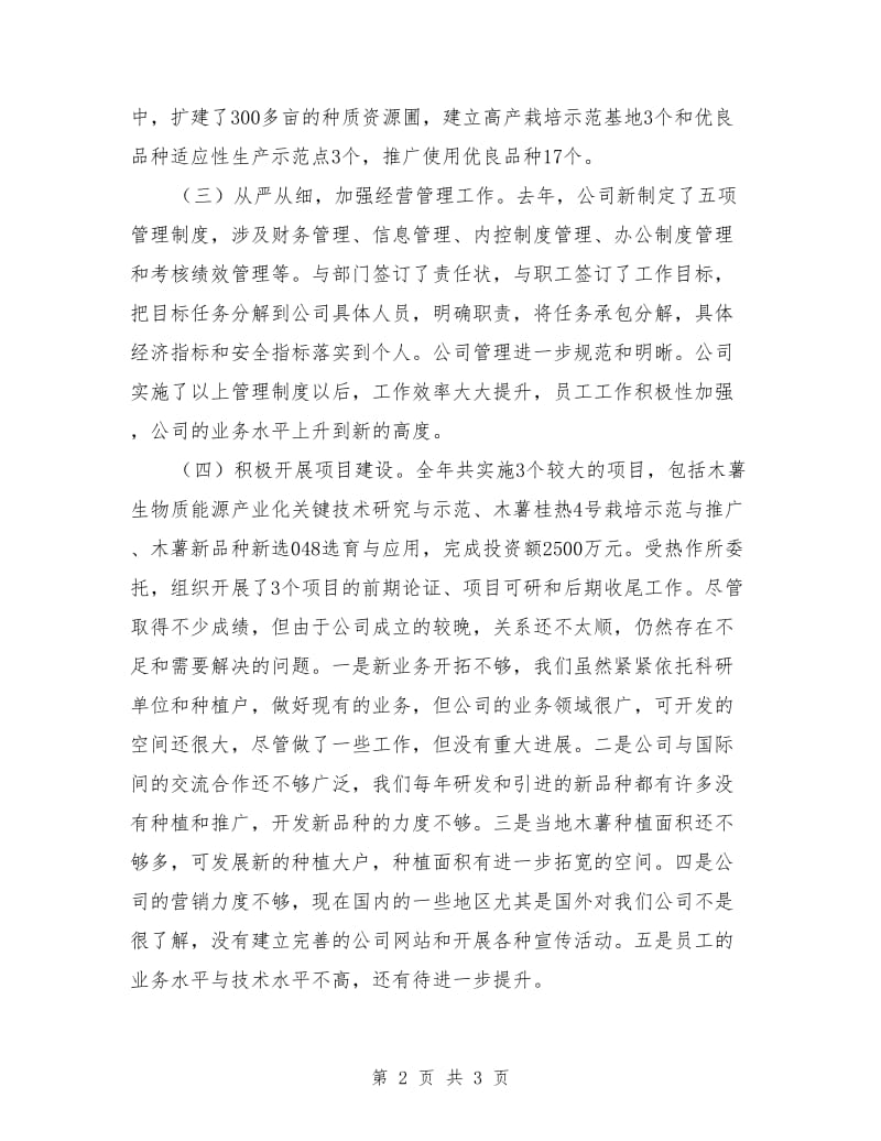 公司年度工作总结与计划_第2页