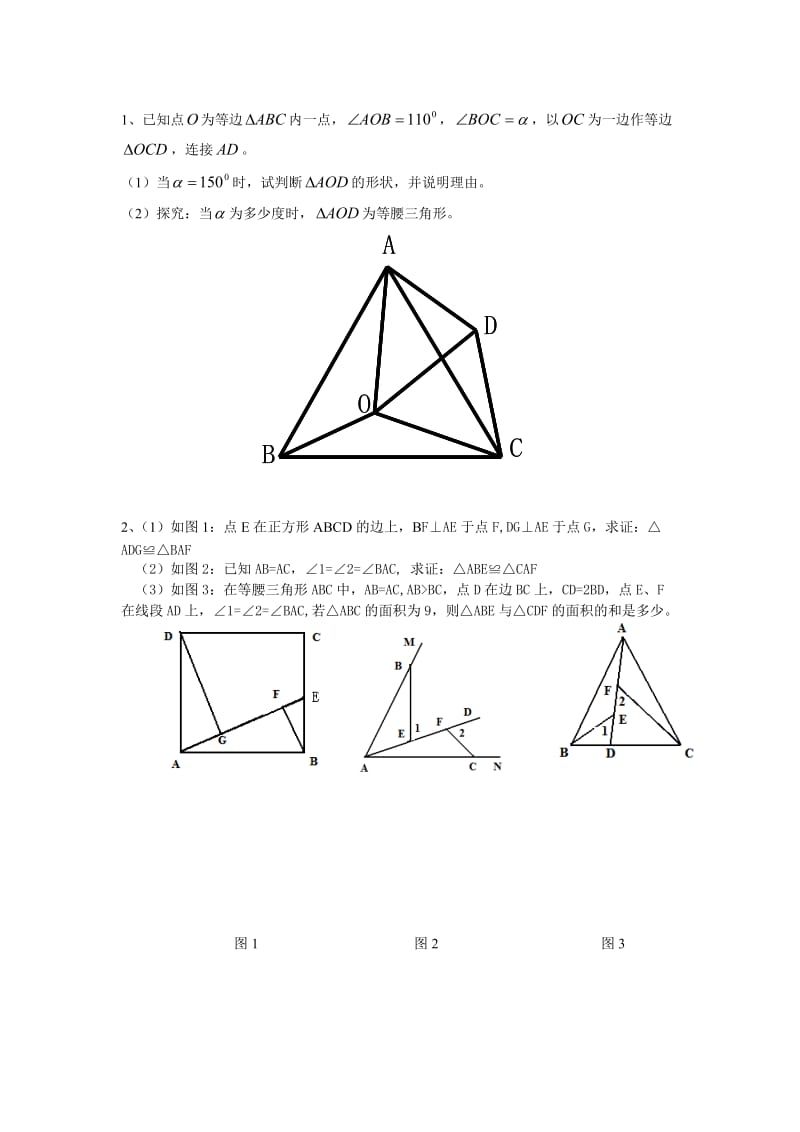 八年级数学上册压轴题专题练习_第1页