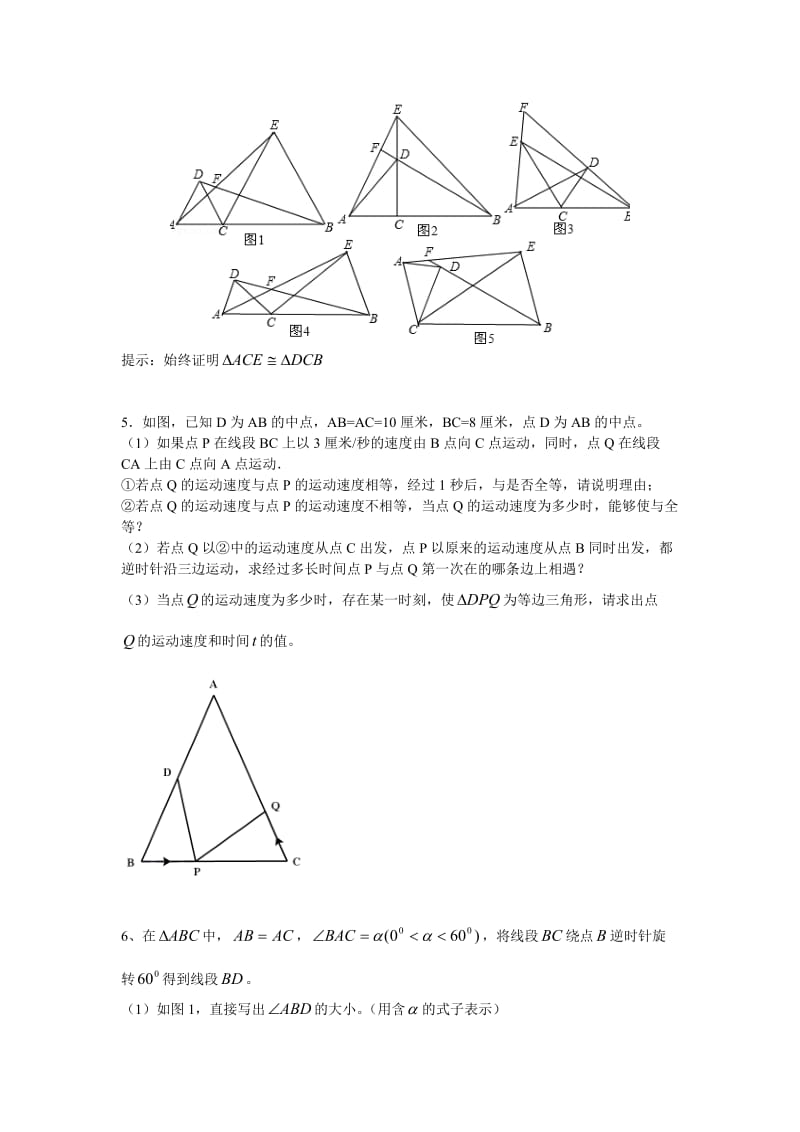 八年级数学上册压轴题专题练习_第3页