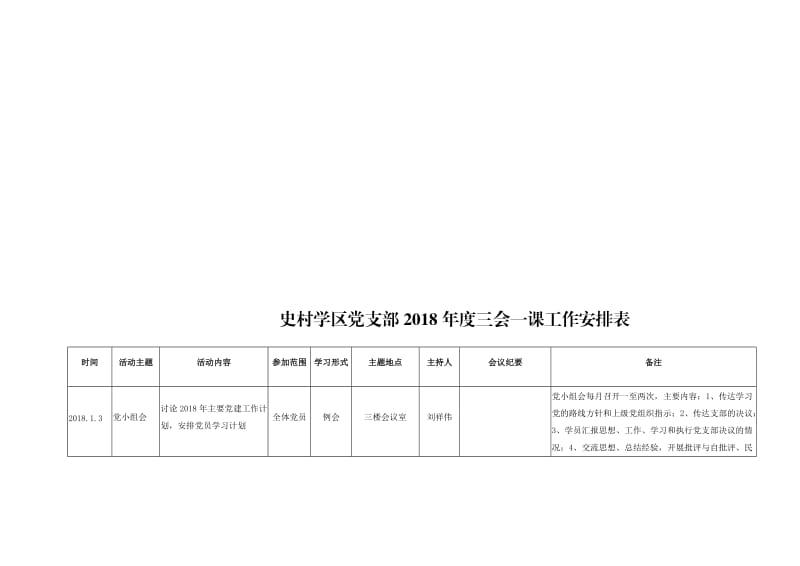 2018三会一课具体安排表_第2页