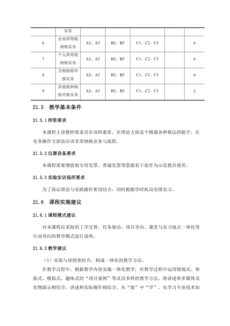 《企业纳税实务》课程标准_第3页