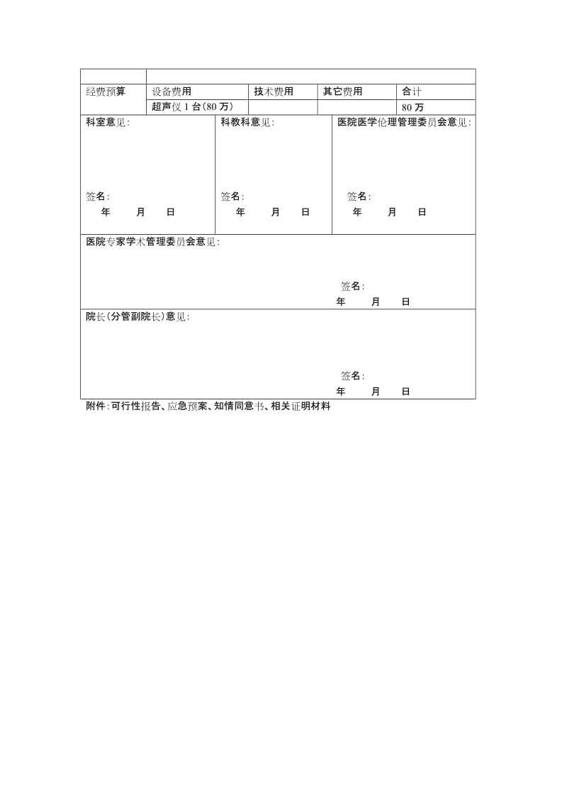 XXX人民医院新技术新项目申请表_第2页