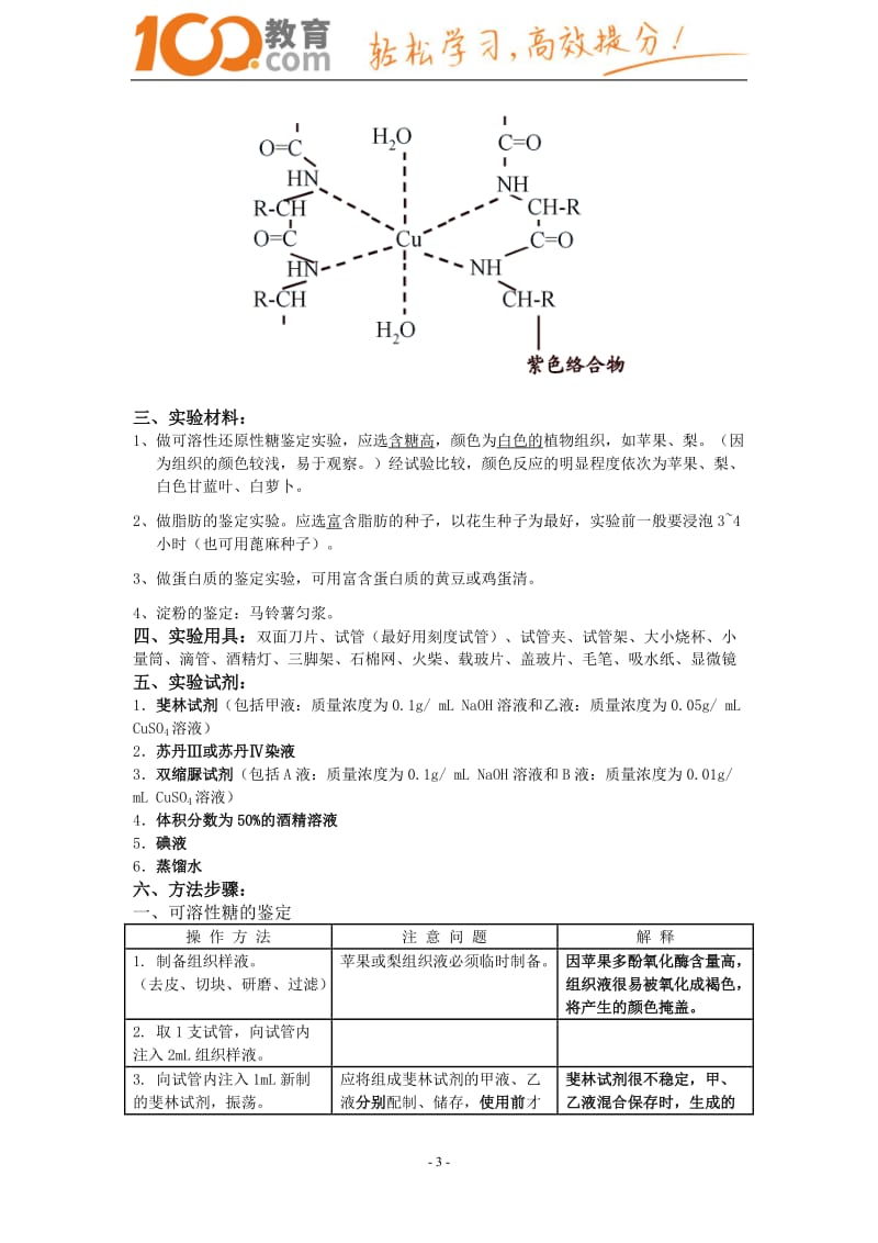 100教育：高中生物实验大全(详)_第3页